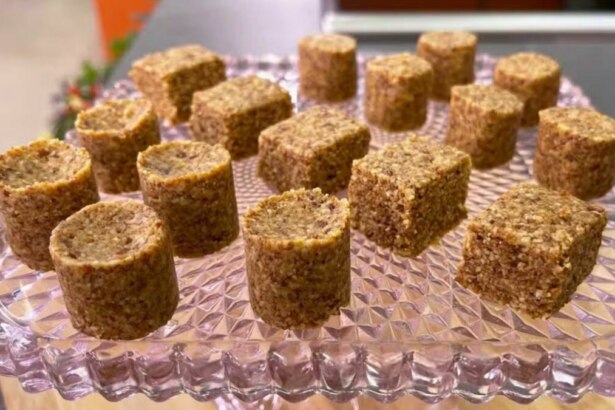 Receita da Paçoquinha de flocos de milho no Mais Você