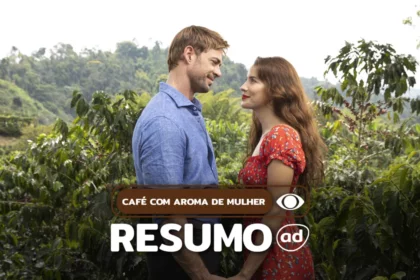 Sebastião e Gaivota na montagem do resumo de Café com Aroma de Mulher