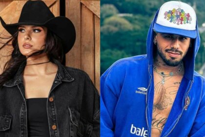 Ana Castela e Zé Felipe em uma montagem