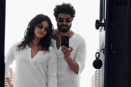 Caio Castro e Vitória Bohn juntos em clima de romance em viagem de Portugal