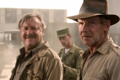 Harrison Ford em trecho do filme Indiana Jones e o Reino da Caveira de Cristal, exibido pela Sessão da Tarde