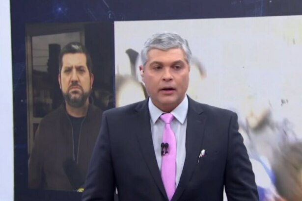 Joel Datena furioso após repórter ser ao vivo de cusparada ao vivo no Brasil Urgente