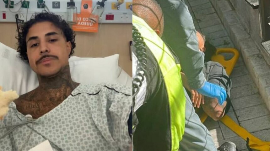 MC Livinho no hospital e em imagens do acidente que sofreu
