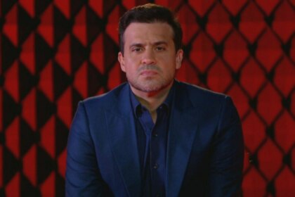 Pablo Marçal, em trecho da estreia do No alvo, no cenário vermelho