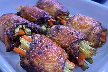 Almofadinha de sobrecoxa em trecho de receita do Mais Você