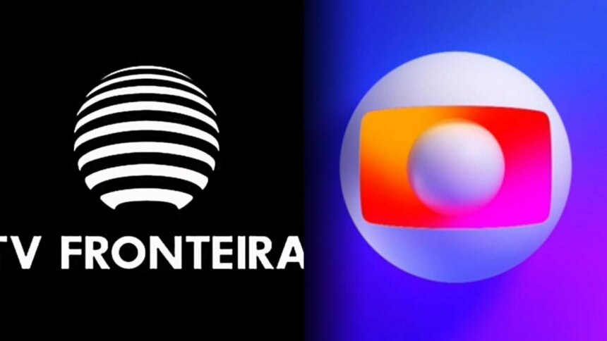 Logotipos da TV Fronteira e TV Globo lado a lado, simbolizando o fim da afiliação no Oeste Paulista