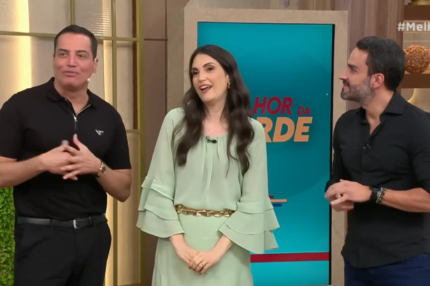 Leo Dias, Chris Flores e JP Vergueiro, lado a lado, no Melhor da Tarde