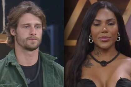 Matheus Martins e Carol Lekker em uma montagem na A Fazenda