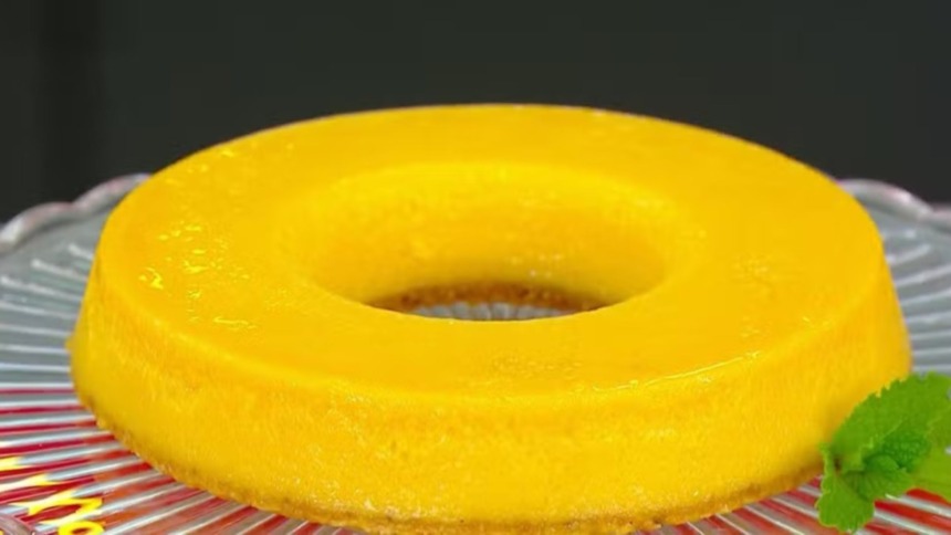 Quindim de amendoim em trecho de receita no Mais Você