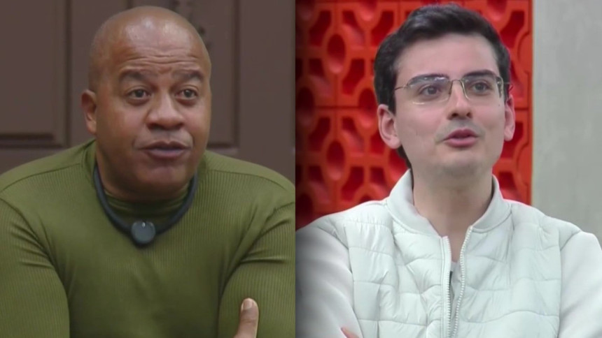 Toninho Tornado e Dudu Camargo em uma montagem na A Fazenda