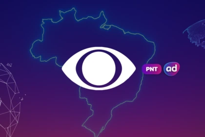 Logo da Band no mapa do Painel Nacional de Televisão, a audiência do PNT