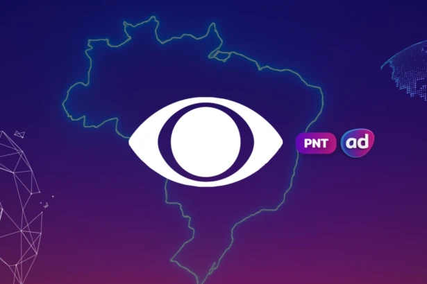 Logo da Band no mapa do Painel Nacional de Televisão, a audiência do PNT