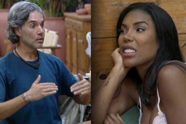 Fernando e Carol em uma montagem na A Fazenda
