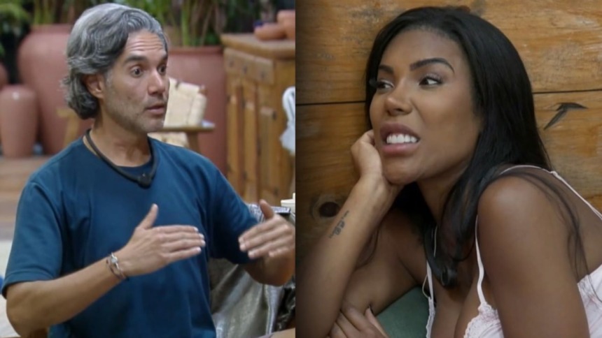 Fernando e Carol em uma montagem na A Fazenda