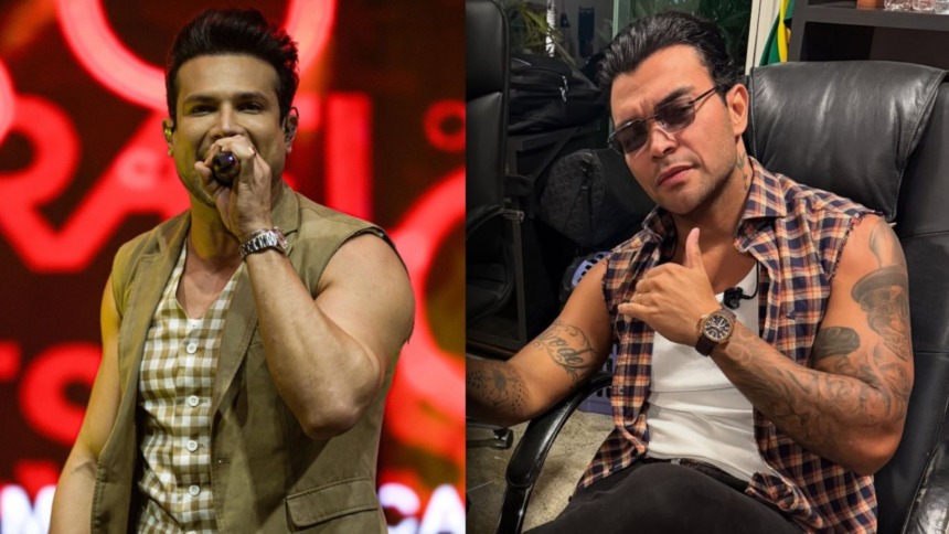 Israel Novaes e Thiago Brava em uma montagem