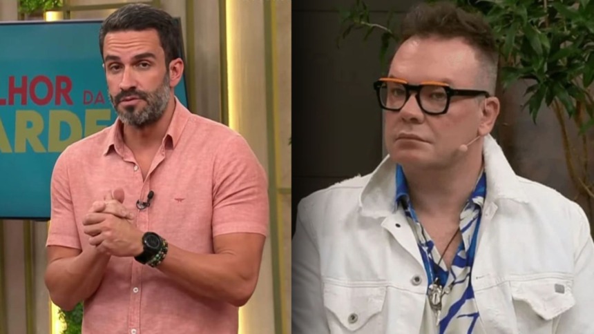 JP Vergueiro e Felipeh Campos, em uma montagem, nos programas Melhor da Tarde e Bora Brasil na Band
