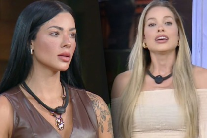 Rayane e Saory em uma montagem no Tribunal Rural de A Fazenda
