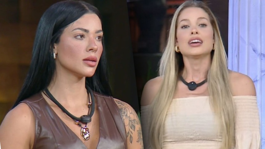 Rayane e Saory em uma montagem no Tribunal Rural de A Fazenda
