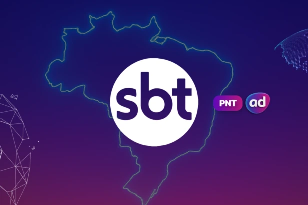 Logo do SBT no mapa do Painel Nacional de Televisão, a audiência do PNT