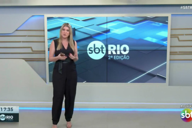 Lívia Mendonça no centro do cenário do SBT Rio 2