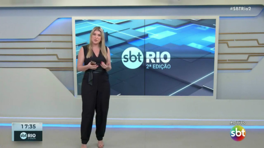 Lívia Mendonça no centro do cenário do SBT Rio 2