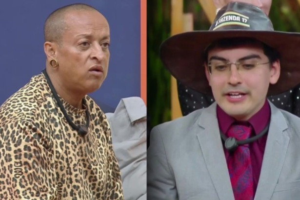 Walério e Dudu Camargo em uma montagem na A Fazenda