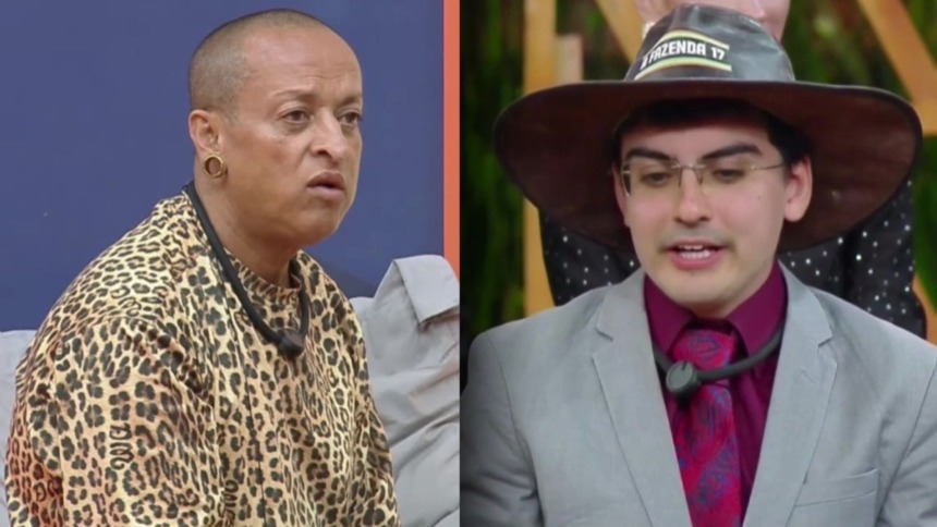 Walério e Dudu Camargo em uma montagem na A Fazenda