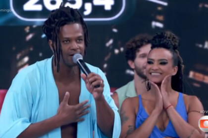 David Junior e Jaque Paraense após a eliminação na Dança dos Famosos