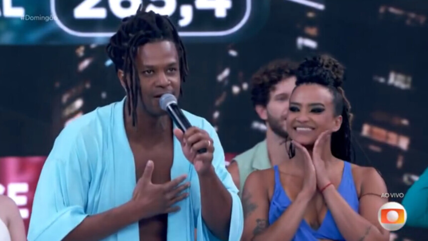 David Junior e Jaque Paraense após a eliminação na Dança dos Famosos