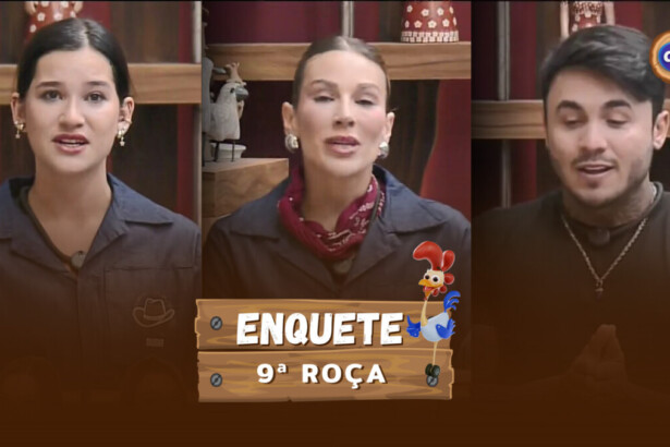 Duda, Maria e Wallas pedem votos no canto da sala de A Fazenda 17