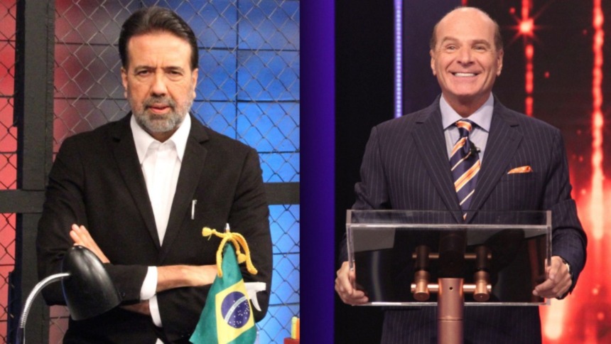 Montagem de Jorge Lordello do Operação de Risco e Marcelo de Carvalho do Mega Sonho, apresentadores da RedeTV!