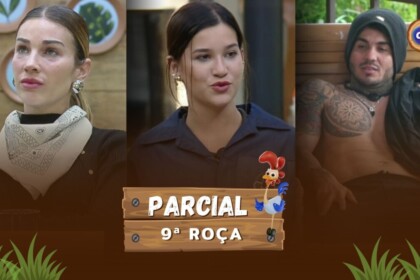 Maria, Duda e Wallas na arte da parcial da enquete de A Fazenda 17