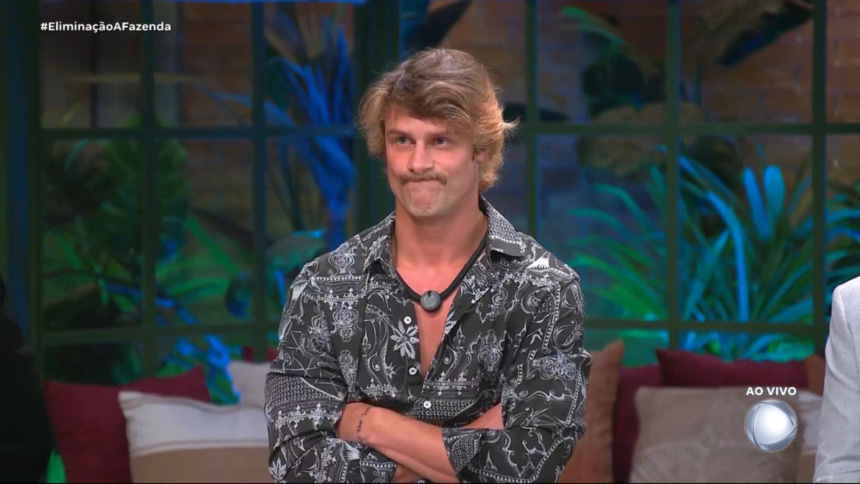 Matheus em trecho da noite de eliminação em A Fazenda