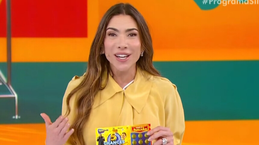 Patricia Abravanel em trecho do quarto sorteio da Tele Sena