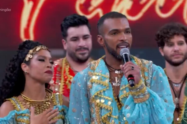 Richarlyson e Monique Santos após a eliminação na Dança dos Famosos