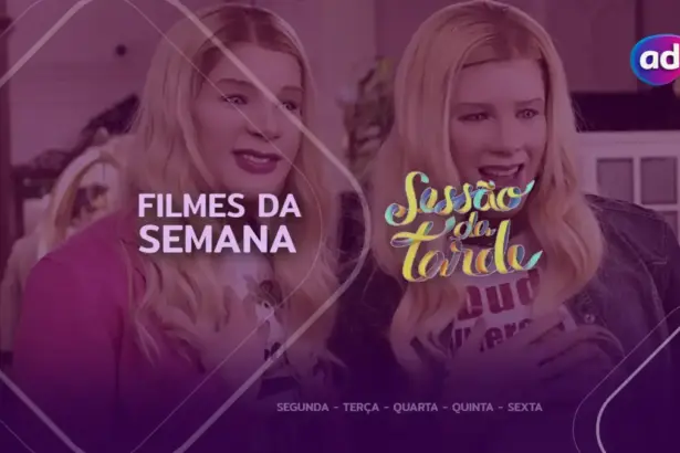 Arte da Sessão da Tarde com os filmes da semana e As Branquelas ao fundo