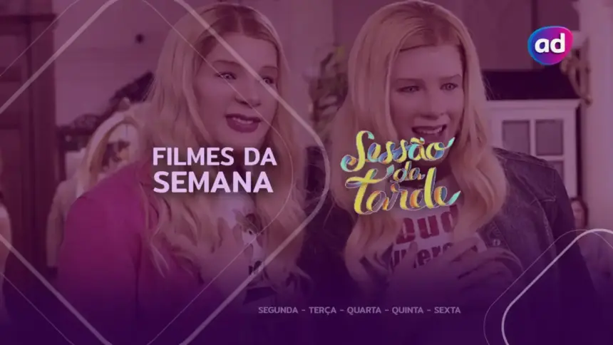 Arte da Sessão da Tarde com os filmes da semana e As Branquelas ao fundo