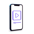 Celular com um player de serviço de streaming