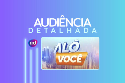 Logo do Alô Você na arte de divulgação da audiência detalhada