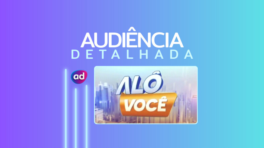 Logo do Alô Você na arte de divulgação da audiência detalhada