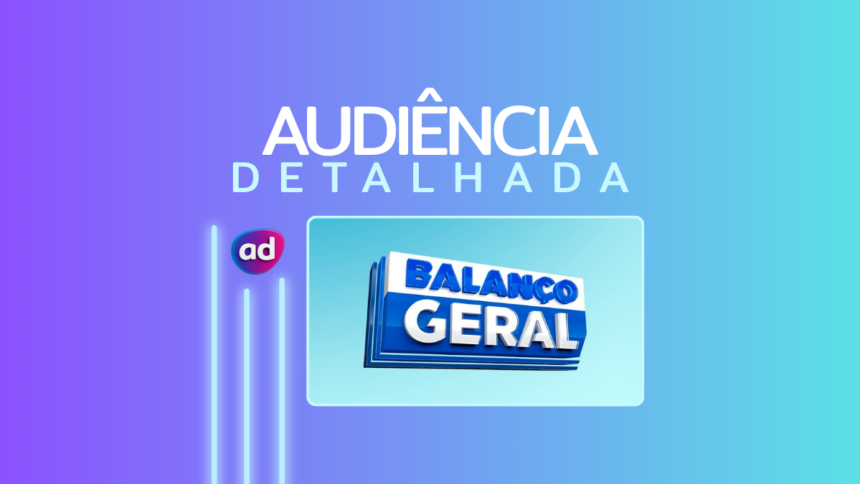 Logo do Balanço Geral SP na arte de audiência detalhada