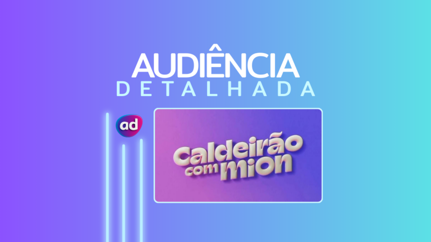 Logo do Caldeirão com Mion na arte de audiência detalhada