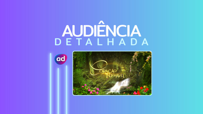 Logo de Coração Indomável na arte de audiência detalhada