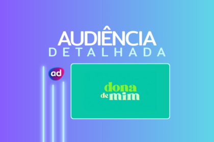 Logo da novela Dona de Mim na arte de Audiência Detalhada