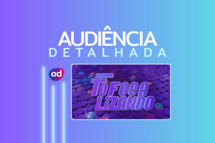 Logo do Fofocalizando na arte de audiência detalhada do programa