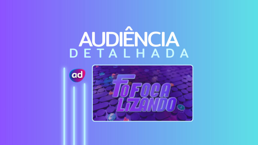 Logo do Fofocalizando na arte de audiência detalhada do programa