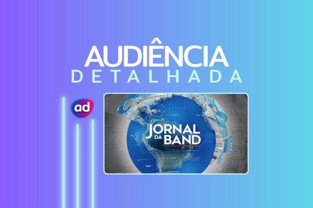 Logo do Jornal da Band na arte de divulgação de audiência detalhada