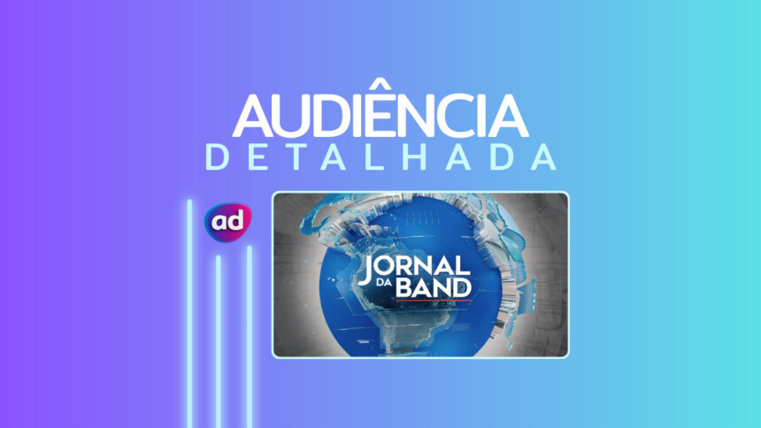 Logo do Jornal da Band na arte de divulgação de audiência detalhada