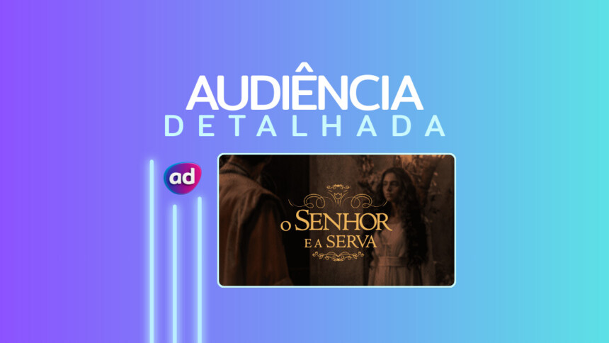 Logo da série O Senhor e a Serva na arte de divulgação da audiência detalhada da série