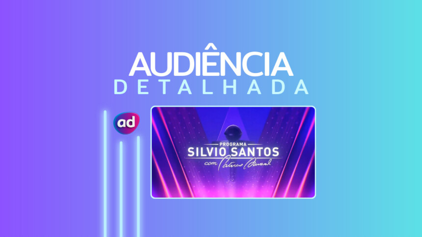 Logo do Programa Silvio Santos na arte de divulgação da audiência detalhada